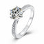 Women 1ct Moissanite Promise Ring 925 Silver Anniversary Engagement Wedding Ring
