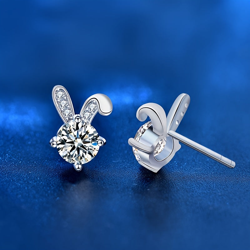 Women Easter Moissanite Ear Stud Earrings