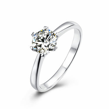 Women Moissanite Band Engagement Wedding Ring