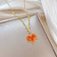 Red Maple Leaf Pendant Necklace