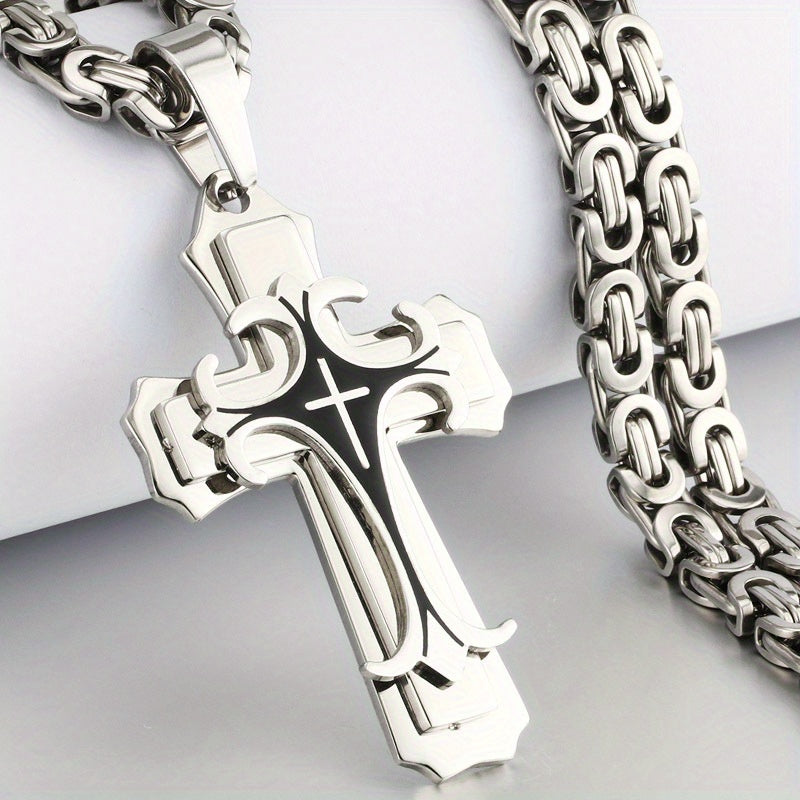 Men's Vintage Cross Pendant Necklace
