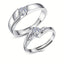 Women's 1Pair 925 Sterling Silver Moissanite Couple Rings