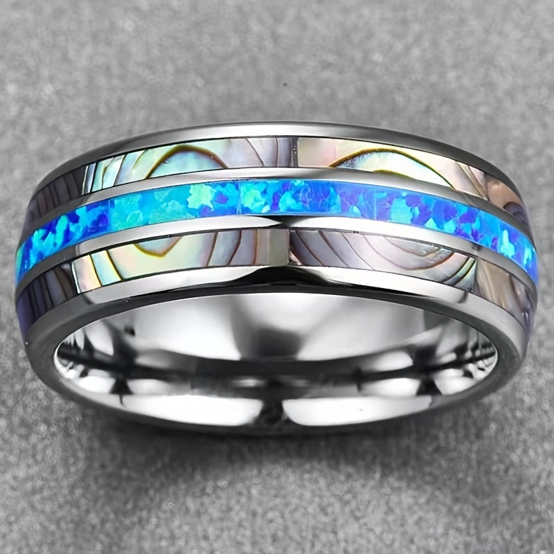 Men's 1pc Men's Trendy Stainless Steel Ring