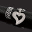 Hip Hop Love Heart Rhinestones Pendant Necklace