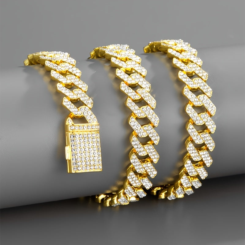 Men's Cuban Link Chain Iced Out Miami Cuban Necklace