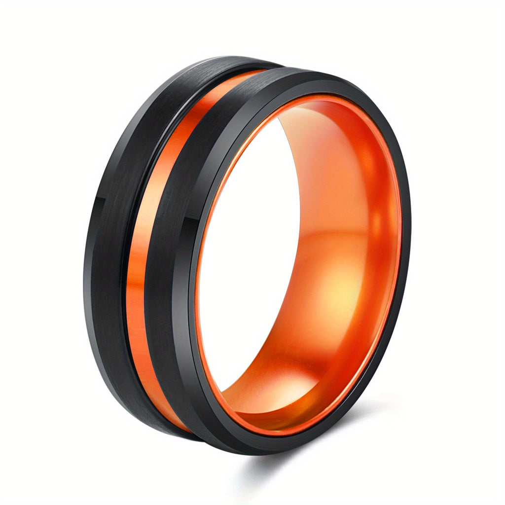 Black-Plated Tungsten Ring