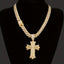 Gothic Rhinestone Cross Pendant Necklace