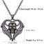 Gothic Skull Head Angel Wings Pendant Necklace