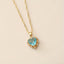 Love heart Colorful Pendant Peach Heart Necklace