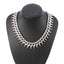 Heavy Iced Out Cuban Rivet Spike Thorns Link Bracelet Necklace