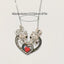 Gothic Skull Heart Shaped Clavicle Halloween Necklace