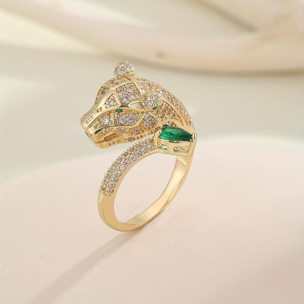 Zirconia Opening Adjustable Snake-Shaped Ring