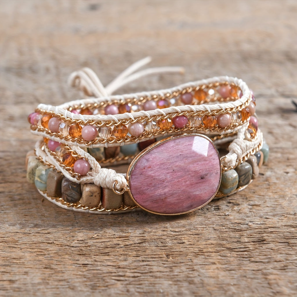 Handwoven Boho-Style Braided Wrap Bracelet