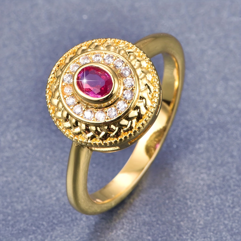 Vintage Light Luxury Zircon Ring