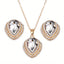 Teardrop Shape Crystal Necklace & Earrings
