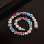 Hip Hop Square Multicolor Rhinestone Necklace