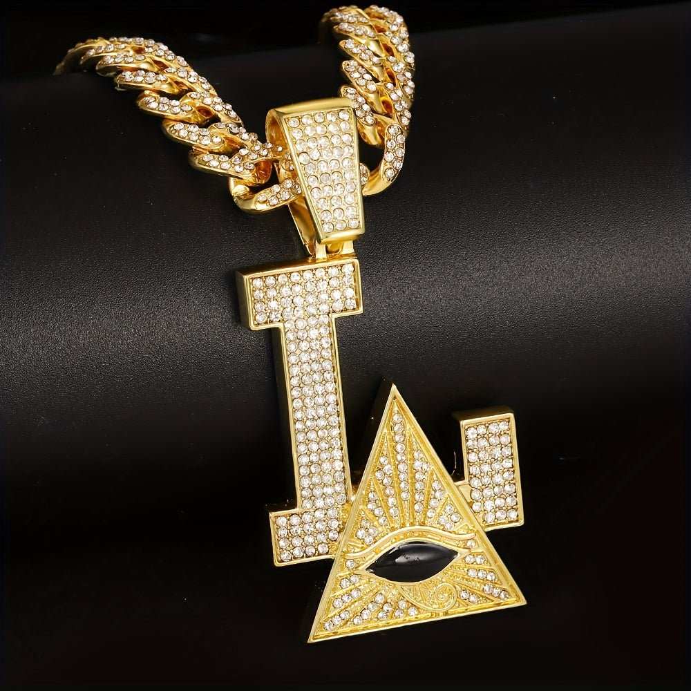 Letter L With Eye Of Horus Pendant Necklace