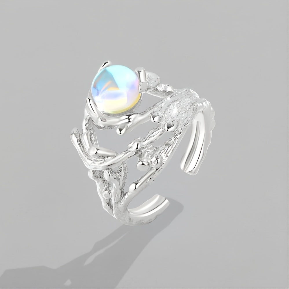 Moonstone Adjustable Open Ring