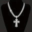 Gothic Rhinestone Cross Pendant Necklace