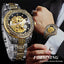 Men's Vintage Carved Golden Watch