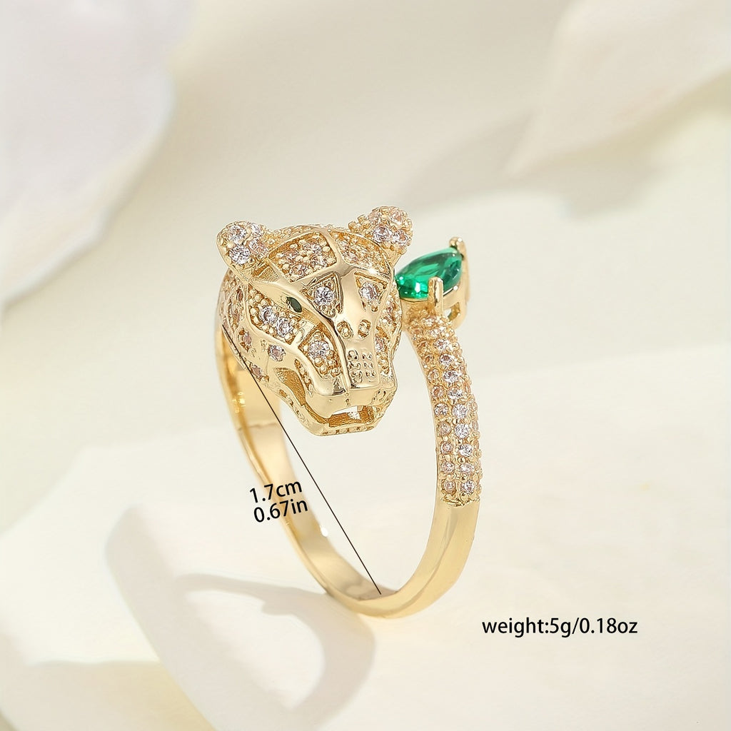 Zirconia Opening Adjustable Snake-Shaped Ring