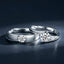 Women's 1Pair 925 Sterling Silver Moissanite Couple Rings