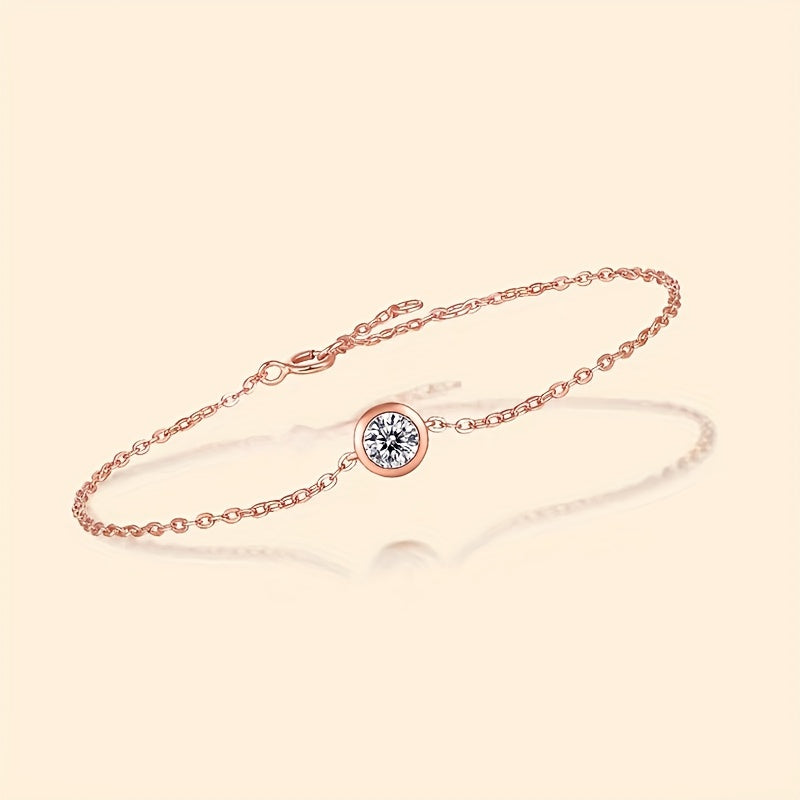 Women Bubble Shape Moissanite Bracelet