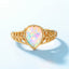 Inlaid Waterdrop Shape Opal Adjustable Ring