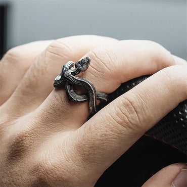 Vintage Punk Snake Wrap Ring