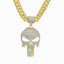 Men's Cuban Link Chain Skull Pendant Necklace