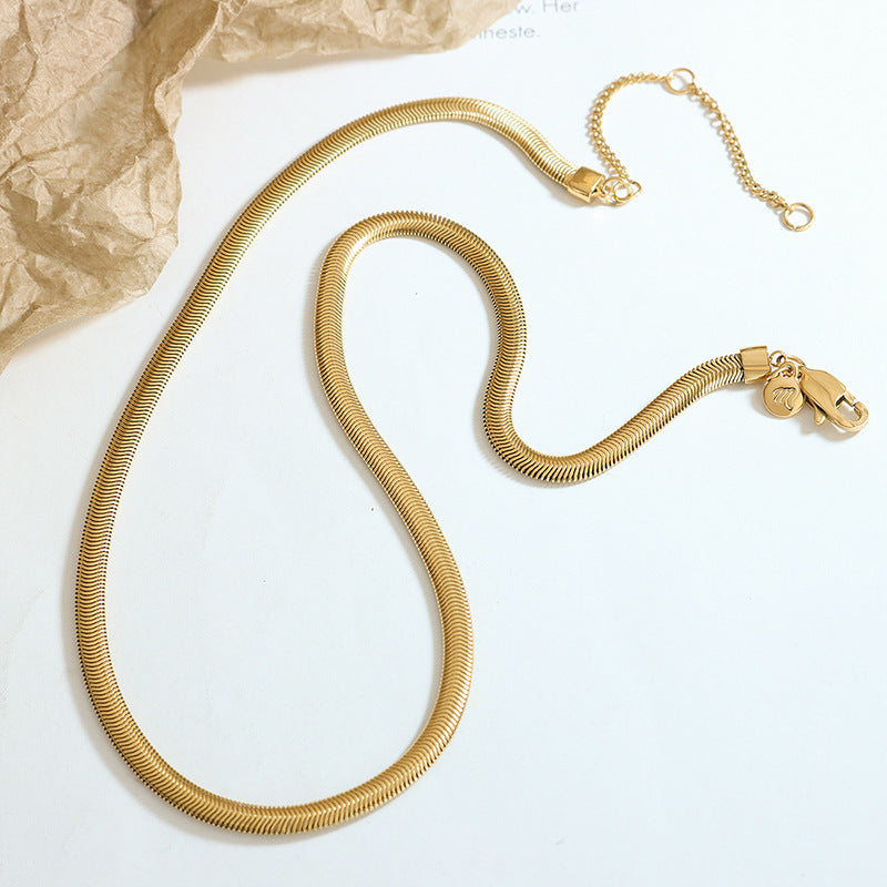 Geometric Snake Bone Chain Necklace