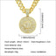 Cuban Link Chain Disc Pendant Pendant Necklace