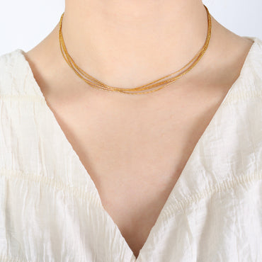 Multi-Layered Clavicle Chain Necklace