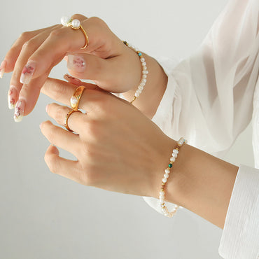 Bohemian Vintage Pearl Natural Stone Bracelet