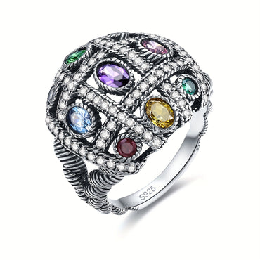 Men's 1pc 925 Sterling Boho Style Twist Ring