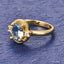 Blue Golden Plated Zircon Ring