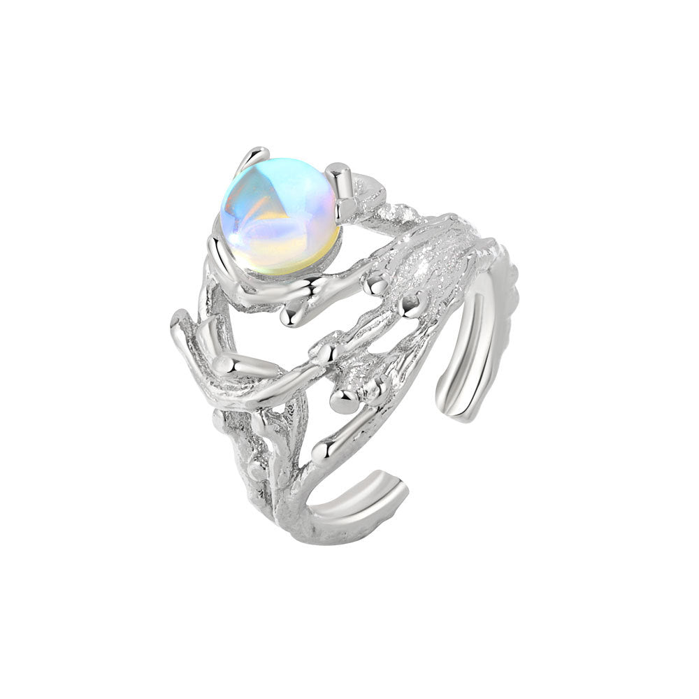 Moonstone Adjustable Open Ring