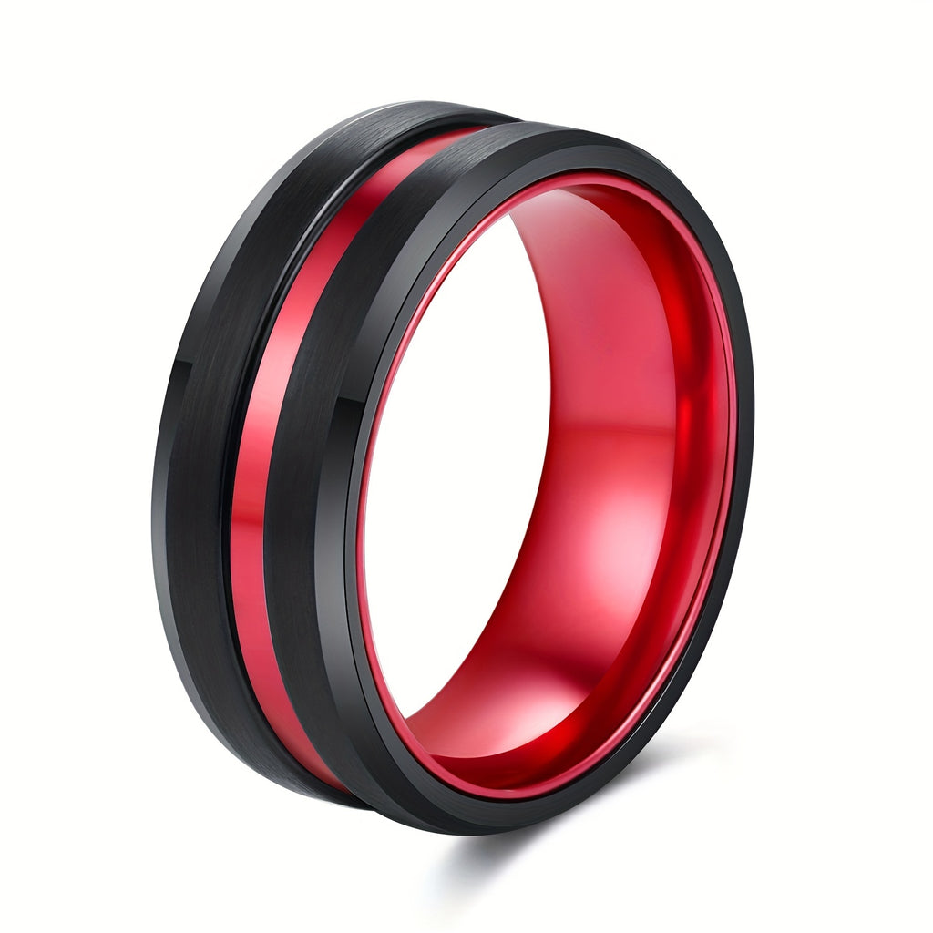 Black-Plated Tungsten Ring