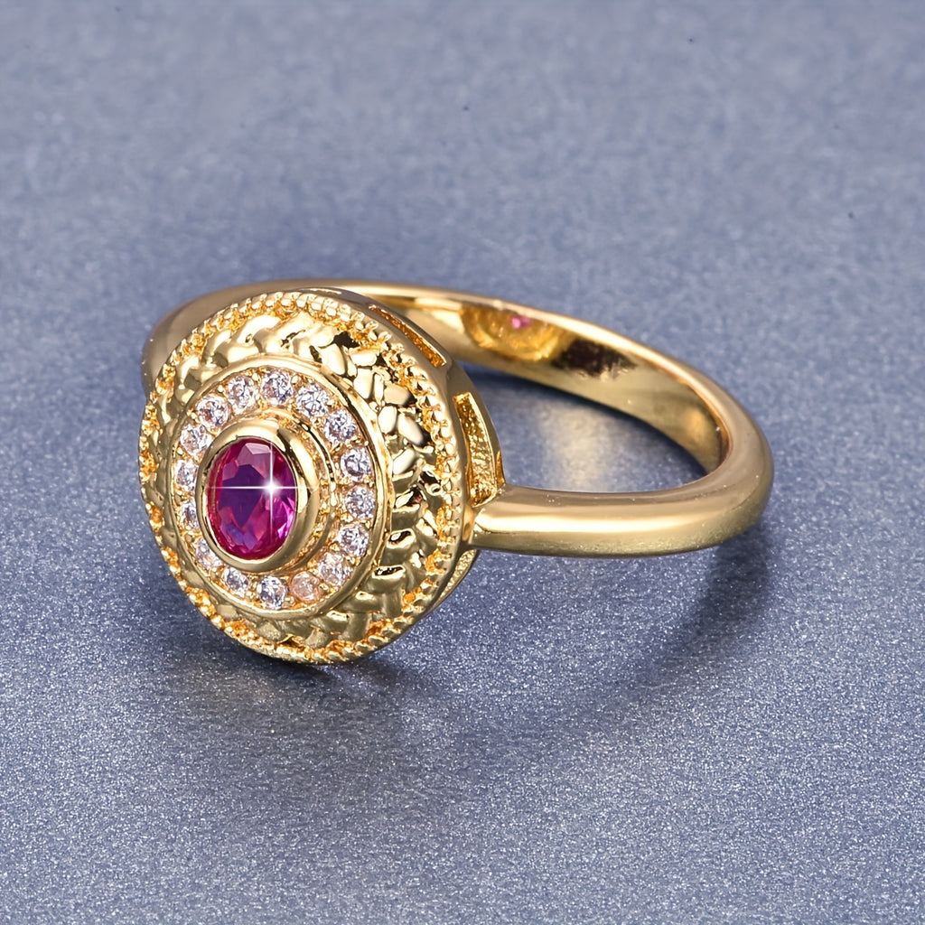 Vintage Light Luxury Zircon Ring