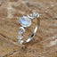 Oval Moonstone Cubic Zirconia Ring