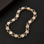 Square Rhinestone White Black Necklace