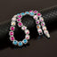 Hip Hop Square Multicolor Rhinestone Necklace