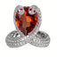 Luxury Snake-shaped Red Zirconia Ring