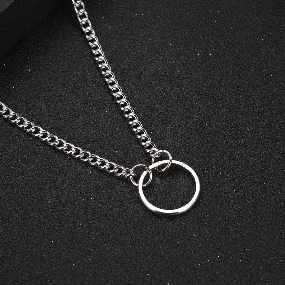 Women'sIMI Ring Titanium Necklace