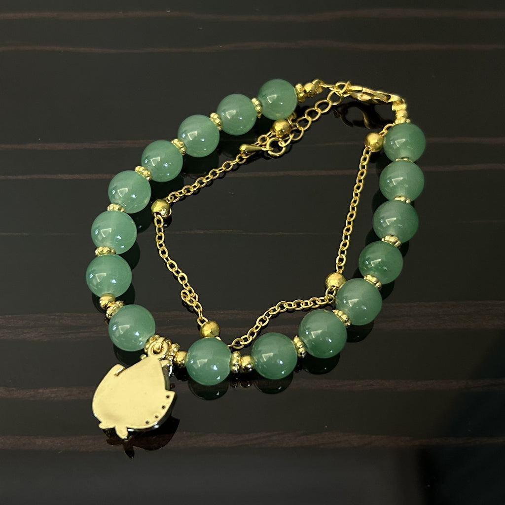 Tulip Green Jade Bracelet