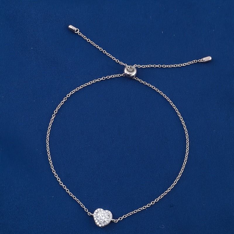 Women 0.5CT Heart Moissanite Bracelet