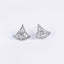 Women 2pcs Triangle Moissanite Earrings 925 Sterling Silvery