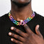Hip Hop Cuban Chain Enamel Color Necklace