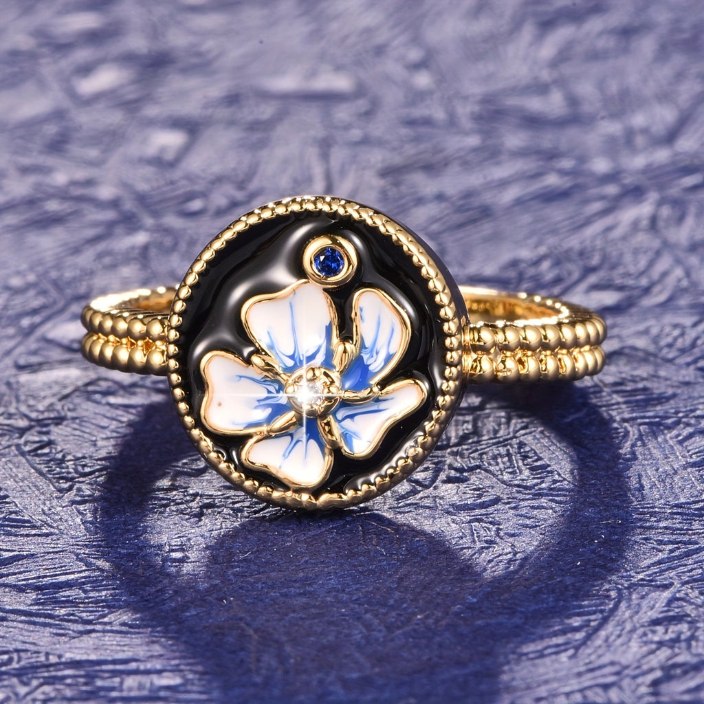 Vintage Round Shaped Lotus Ring