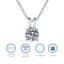 Women Moissanite 18K Platinum Silver Plated Necklace